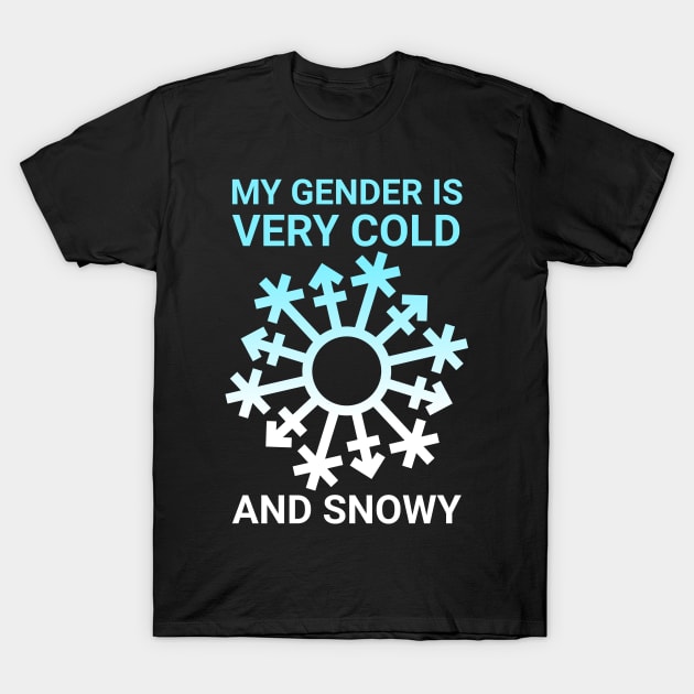 Gender Snowflake - "Cold and Snowy" T-Shirt by GenderConcepts